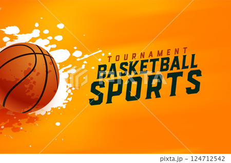 3d style streetball yellow background with splatter effect 3d style streetball yellow background with splatter effect 124712542