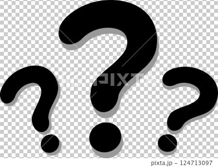 Question mark, question mark, ? icon, 3D solid 124713097