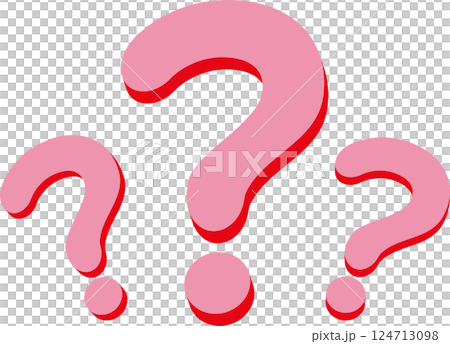 Question mark, question mark, ? icon, 3D solid 124713098