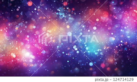 colorful holiday background with Christmas transparent spots glare and glitter. New year design colorful holiday background with Christmas transparent spots glare and glitter. New year design 124714129