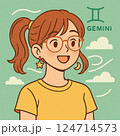双子座女子（眼鏡） 124714573