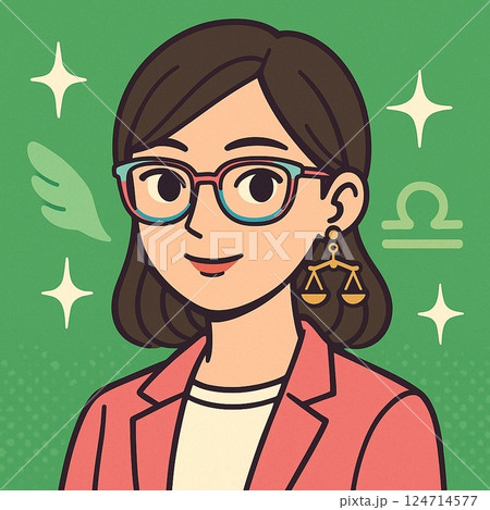 天秤座女子（眼鏡） 124714577