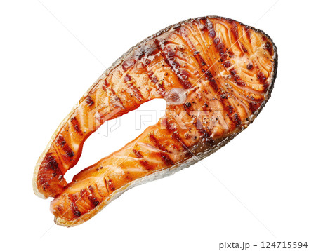 Grilled Salmon Steak 124715594