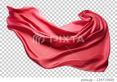 Red Silk Cloth 124715609