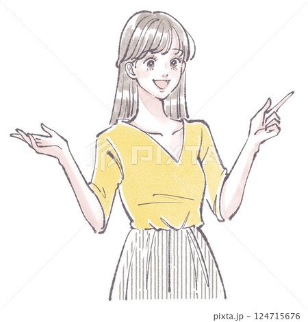 女性・女の子のイラスト素材 124715676