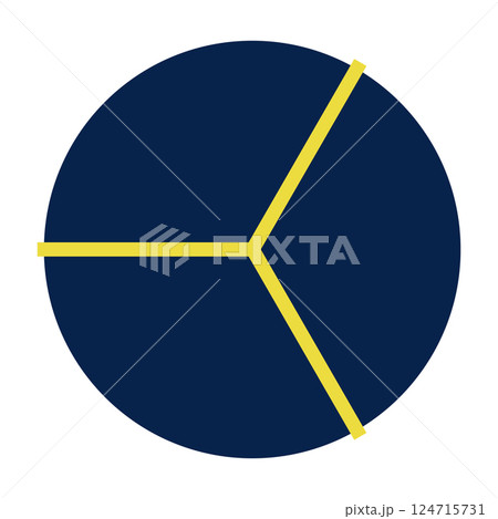 Colorful pie chart set with divided sections, circular infographic elements, geometric data visualization wheel, segmented diagram for statistics. Flat vector illustration isolated 124715731