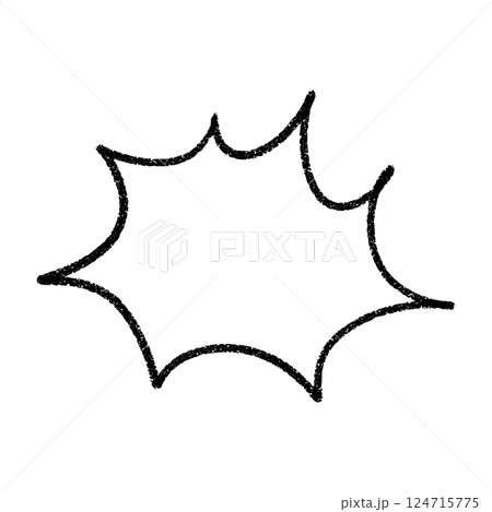 Boom! Comic speech bubble with explosive burst effect. Superhero manga balloon and bomb pop frame. Flat vector illustration isolated on white background. 124715775