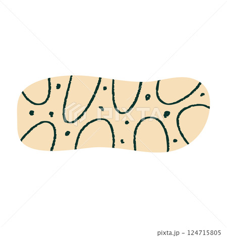 Abstract paper cutout shapes, organic geometric figures inspired, colorful summer texture, creative kid friendly design. Flat vector illustration isolated on white background. 124715805