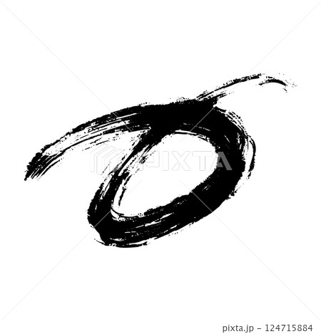 Hand-drawn brush strokes and doodle lines, oval and circular marker highlights, sketchy pen and pencil scribbles for underline or emphasis. Flat vector illustration isolated on white background. 124715884