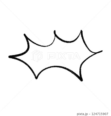 Boom! Comic speech bubble with explosive burst effect. Superhero manga balloon and bomb pop frame. Flat vector illustration isolated on white background. 124715907