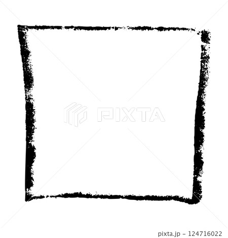 Hand-drawn rectangular frame with rough brush strokes, sketchy pencil and chalk outline, scribbled square border for design. Flat vector illustration isolated on white background. Hand-drawn rectangular frame with rough brush strokes, sketchy pencil and chalk outline, scribbled square border for design. Flat vector illustration isolated on white background. 124716022