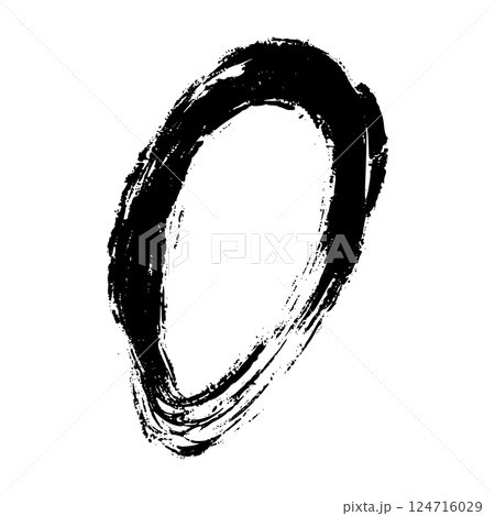 Hand-drawn brush strokes and doodle lines, oval and circular marker highlights, sketchy pen and pencil scribbles for underline or emphasis. Flat vector illustration isolated on white background. 124716029