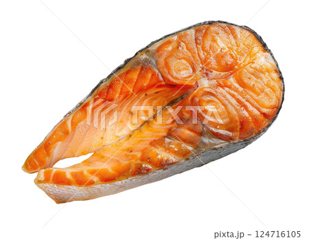 Roasted Salmon Steak 124716105