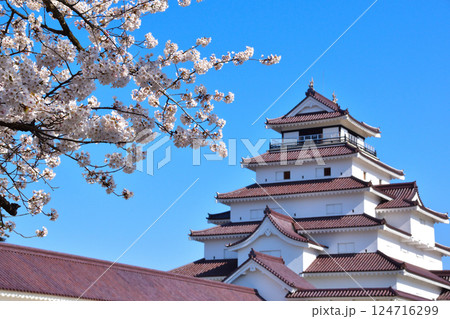 春　桜　会津若松城 124716299