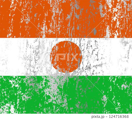 Niger flag with grunge effect. Niger flag with grunge effect. 124716368