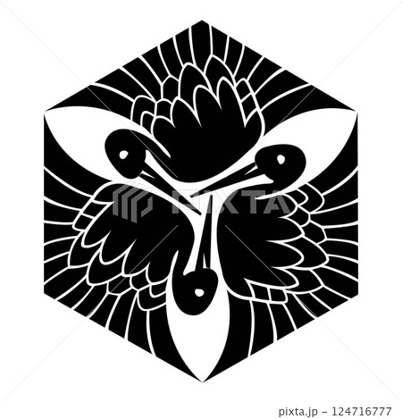 old world Vintage ornament bird Oriental ornament isolated vector 124716777