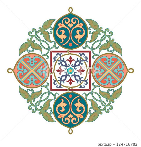 old world Vintage Russian ornament decorative isolated vector 124716782