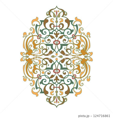 Vintage retro floral calligraphic art decorative elements sketch set with flowers and bird isolated vector 124716861
