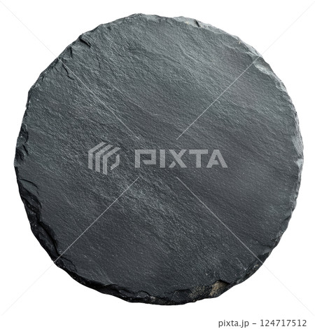 Black Round Slate 124717512
