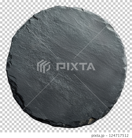 Black Round Slate 124717512