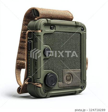 Rugged military-inspired green messenger bag with tactical design for outdoor adventure enthusiasts 124718289
