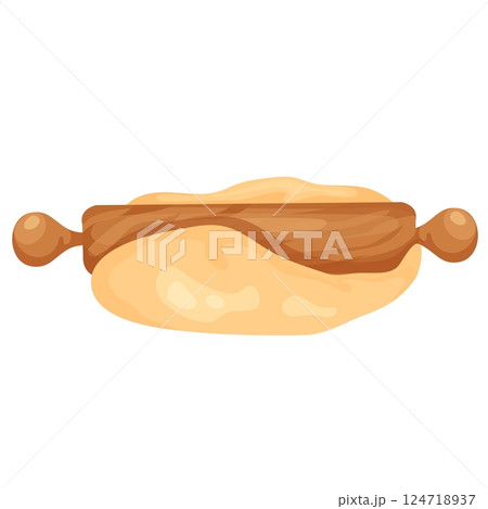 Different dough for baking, pizza, bread. 124718937