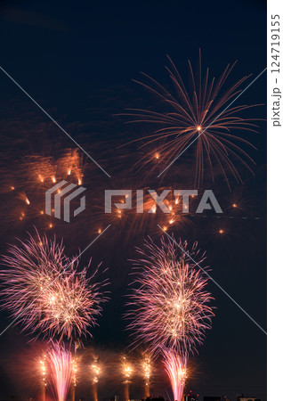 夜空に打ち上がる大花火（戸田橋花火大会・いたばし花火大会） 124719155