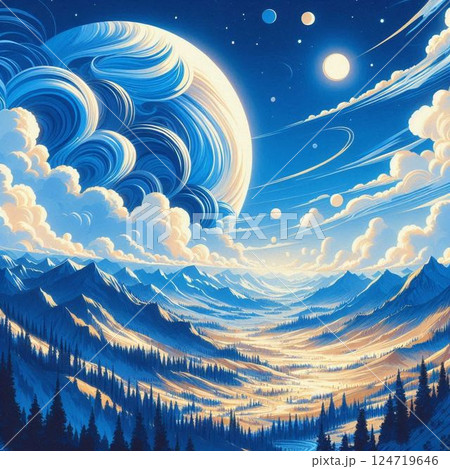 青空　空　背景 124719646