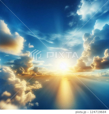 青空　空　背景 124719684