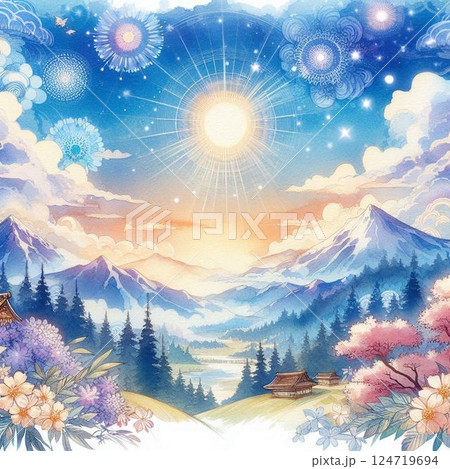 青空　空　背景 124719694