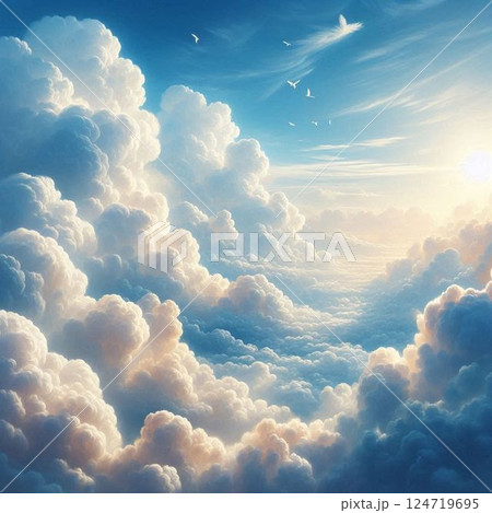青空　空　背景 124719695