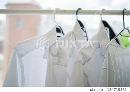 バルコニーの洗濯物 124719881