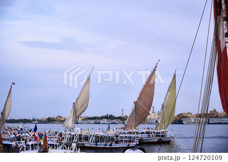 Boats on Nile 124720109