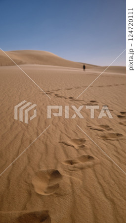 Footprints in a desert 124720111