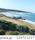 自然のままの海岸線と青い海　開放感あふれる海辺の風景 124721227
