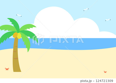 海の背景のイラスト 海の背景のイラスト 124721309