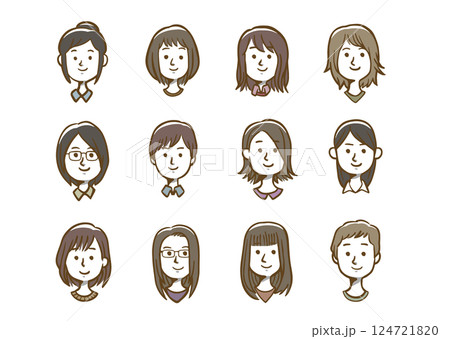 女性たちの笑顔 124721820