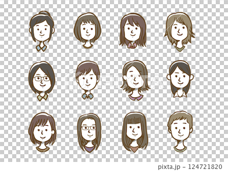 女性たちの笑顔 124721820