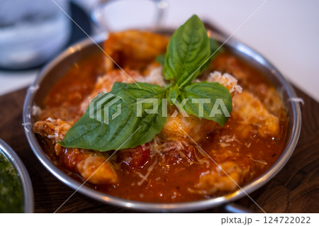 Chorizo fish Tapas, an appetizer or snack in Spanish cuisine Chorizo fish Tapas, an appetizer or snack in Spanish cuisine 124722022