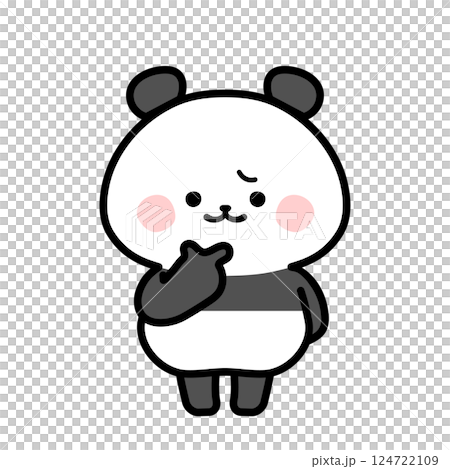 Worried panda illustration 124722109