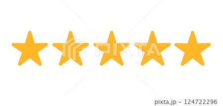 Star symbol of quality. Golden five shape representing review, rating, success, premium service, Star symbol of quality. Golden five shape representing review, rating, success, premium service, 124722296