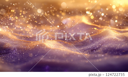 キラキラしたパーティクル背景 124722735