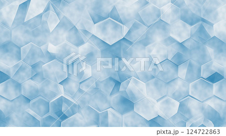 青いポリゴン背景 青いポリゴン背景 124722863