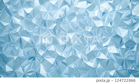 青いポリゴン背景 124722866