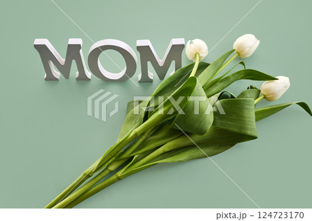 Happy mother's day. Tulips for Mom 124723170