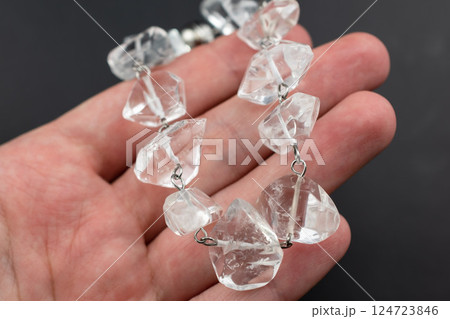 Unique bracelet for women on a black background, promotional photo for an online vintage and handmade jewelry store Unique bracelet for women on a black background, promotional photo for an online vintage and handmade jewelry store 124723846