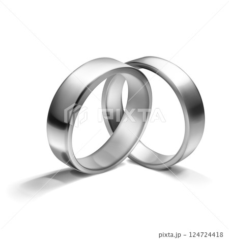 Two silver wedding rings. 124724418