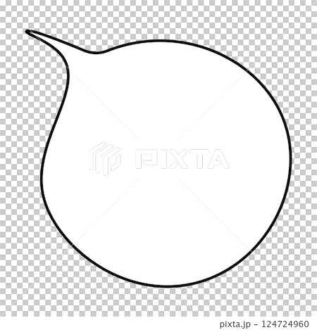 シンプルな吹き出しのイラスト 124724960