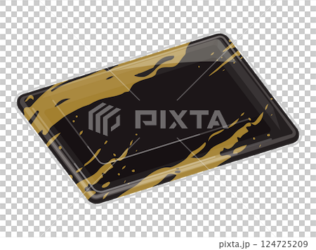 看起來可以盛裝生魚片的食物托盤的插畫素材 看起來可以盛裝生魚片的食物托盤的插畫素材 124725209