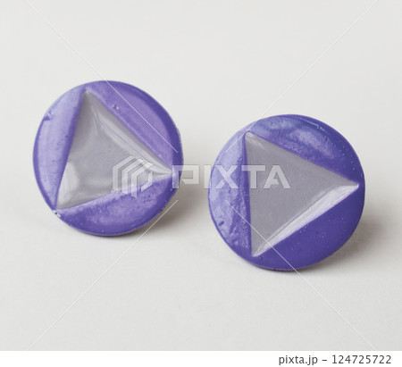 Unique earrings for women on a white background, promotional photo for an online vintage and handmade jewelry store Unique earrings for women on a white background, promotional photo for an online vintage and handmade jewelry store 124725722